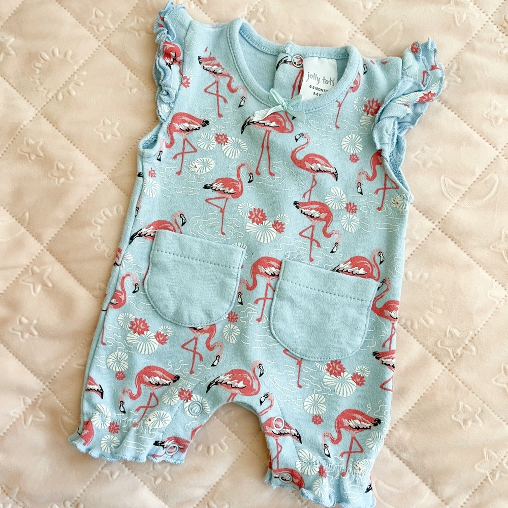 Frilly Flamingo Romper